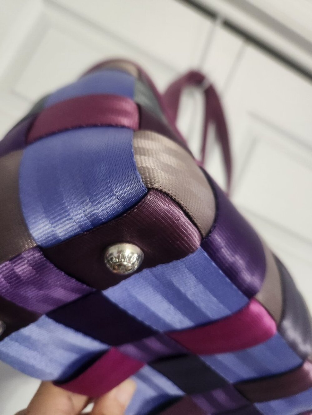 Harveys Purple Multi-Color Woven Satchel - Picture 5 of 9